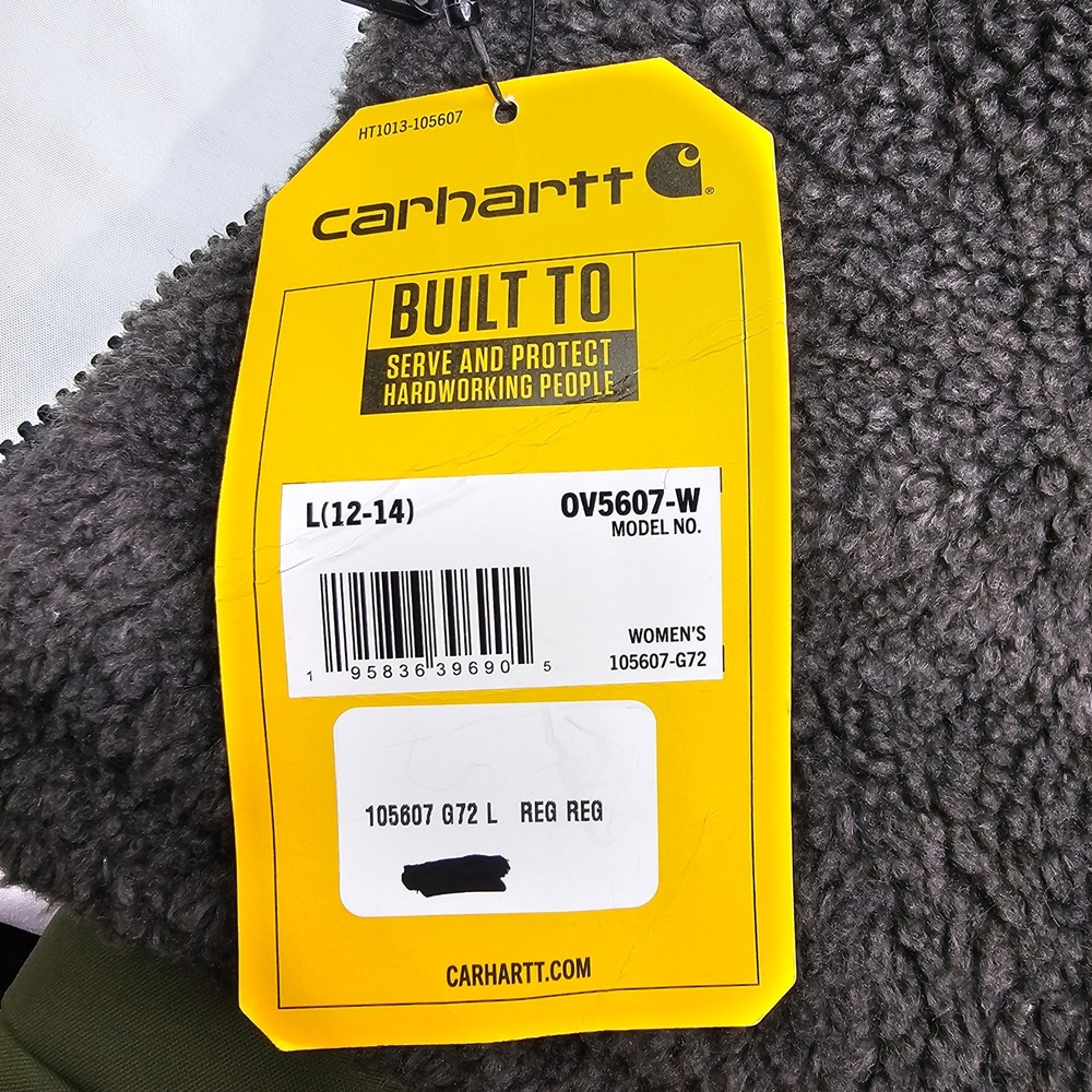 Carhartt Montana Insulated Vest Women L Olive Green Reversible Sherpa OV5607-W - Picture 6 of 9